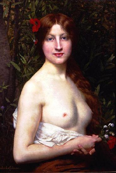 Jules Joseph Lefebvre Half-Length Demi-Nude